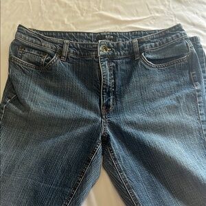 a.n.a Blue Straight Leg Jeans with Decorative Stitching